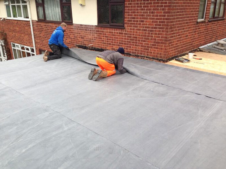EDPM rubber flat roofing