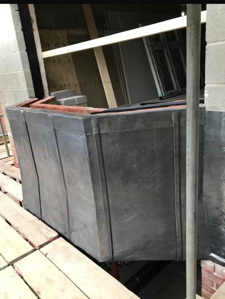 Leadwork bay window