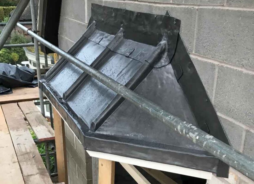Bay window lead roof