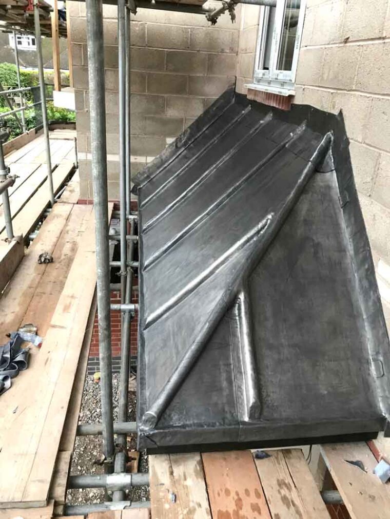 Lead porch roof