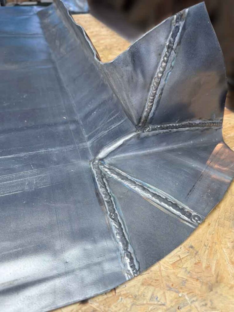 Lead chimney welding