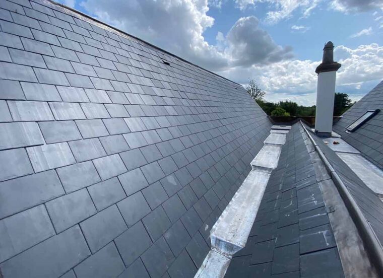 Slate Roof Leamington Spa with Lead Gullys