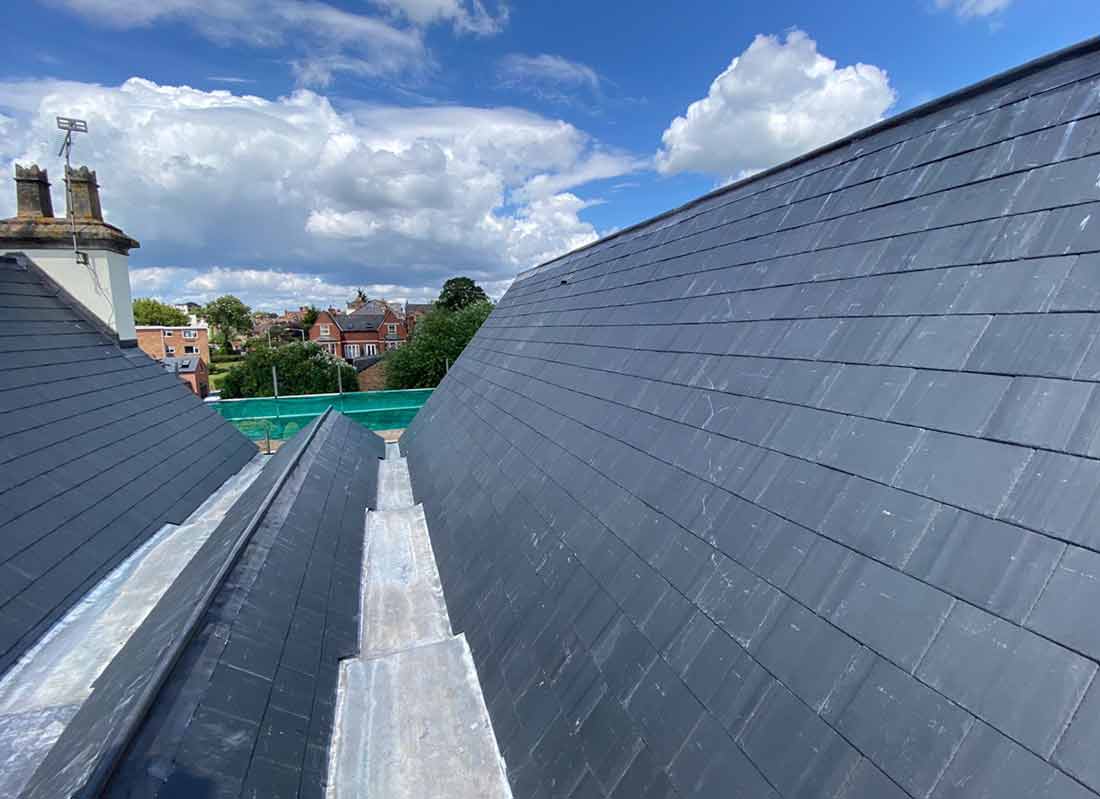 Slate Roof Leamington Spa with Leadwork
