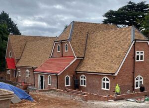 Large building tiled roof